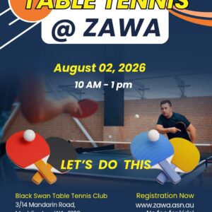ZAWA Sports – Table Tennis - Aug 2nd 2026